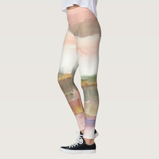 Invloed van Lijn en Kleur Goud Gewas Leggings (Links)