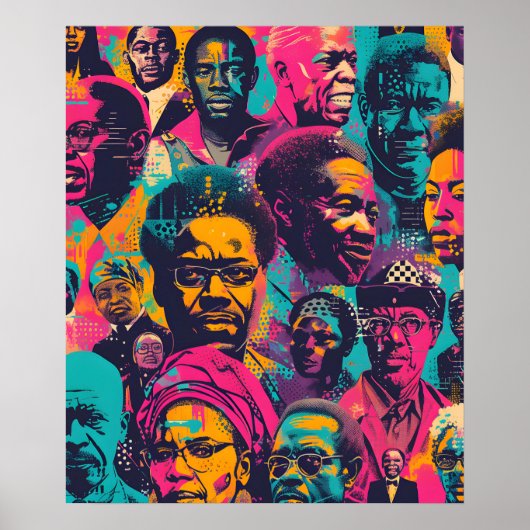 Invloedrijke figuren: Black History Month Poster (Voorkant)