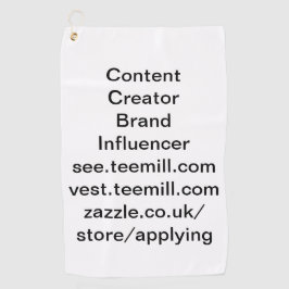 invloedster golfhanddoek