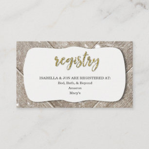 Invoeging register - Bridal of Baby shower-uitnodi Informatiekaartje