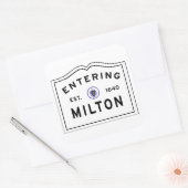 Invoer bij Milton MA Vierkante Sticker (Envelop)