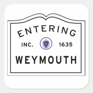 Invoer in Weymouth MA Vierkante Sticker