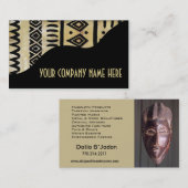 Invoer van Afrikaanse modder Afrocentric Kenyan Visitekaartje (Voorkant / Achterkant)