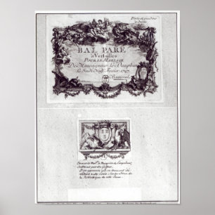Invoerbiljet voor de bal in Versailles Poster