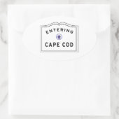 Invoeren van Cape Cod MA-teken Ovale Sticker (Tas)
