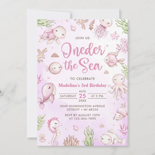 Invoering van het Zee van de eerste verjaardag ond Kaart (Voorkant)