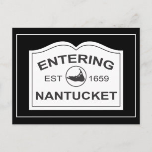 Invoering van Nantucket Est. 1659 Inloggen in zwar Briefkaart