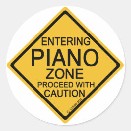 Invoering van Piano Zone Ronde Sticker