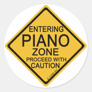 Invoering van Piano Zone Ronde Sticker