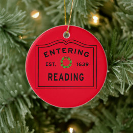 Invoering van Town Reading MA Keramisch Ornament