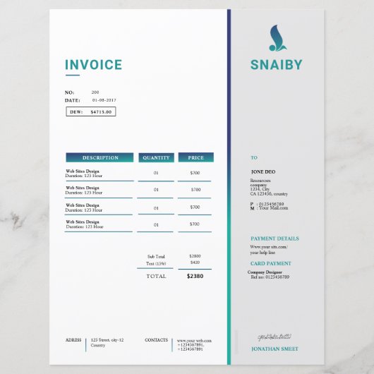 Invoice (Voorkant)