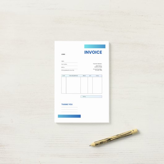 invoice post-it® notes (Op bureau)
