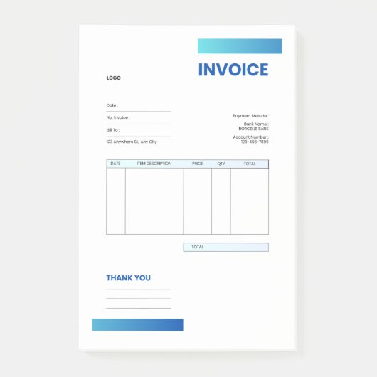 invoice post-it® notes (Voorkant)