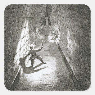Inwendige antenne van een piramide, c.1780 (gravin vierkante sticker