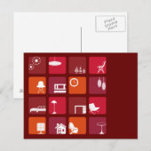 Inwendige pictogrammen set briefkaart (Voorkant / Achterkant)