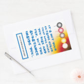 Inwendige substantie van een externe kleur rechthoekige sticker (Envelop)