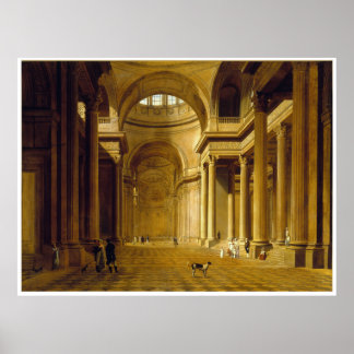 Inwendige weergave van het Pantheon Poster