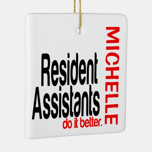 Inwonende assistenten doen het beter OP MAAT Keramisch Ornament (Rechts)