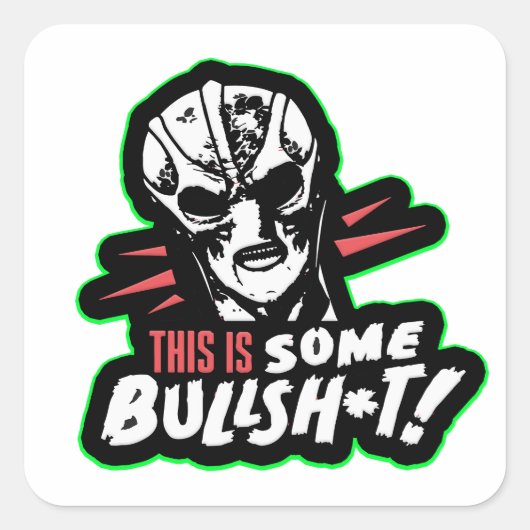 Inwoner Alien Vierkante Sticker (Voorkant)