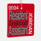 Inwoners assistent-assistent-generaal CUSTOM Keramisch Ornament (Rechts)