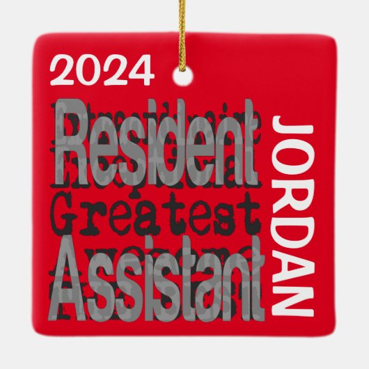 Inwoners assistent-assistent-generaal CUSTOM Keramisch Ornament (Achterkant)