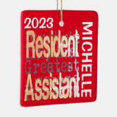 Inwoners assistent-assistent-generaal CUSTOM Keramisch Ornament (Rechts)