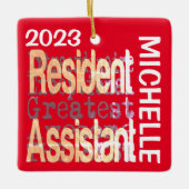 Inwoners assistent-assistent-generaal CUSTOM Keramisch Ornament (Voorkant)