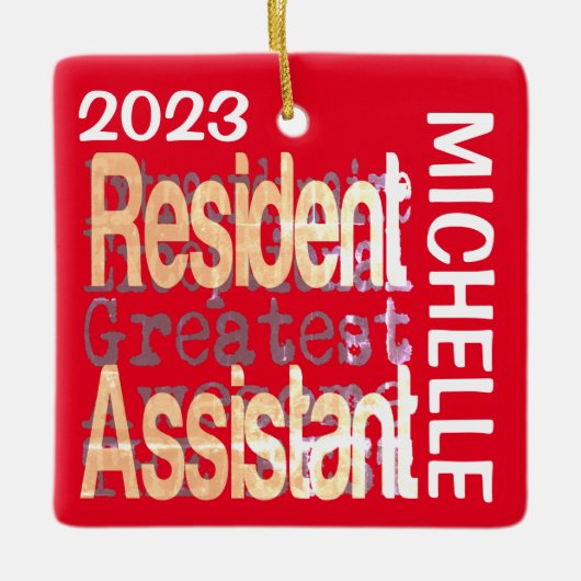 Inwoners assistent-assistent-generaal CUSTOM Keramisch Ornament (Voorkant)