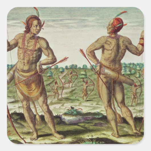 Inwoners van Virginia Vierkante Sticker (Voorkant)