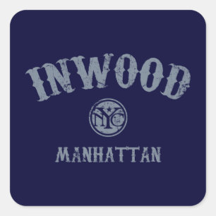 Inwood Vierkante Sticker