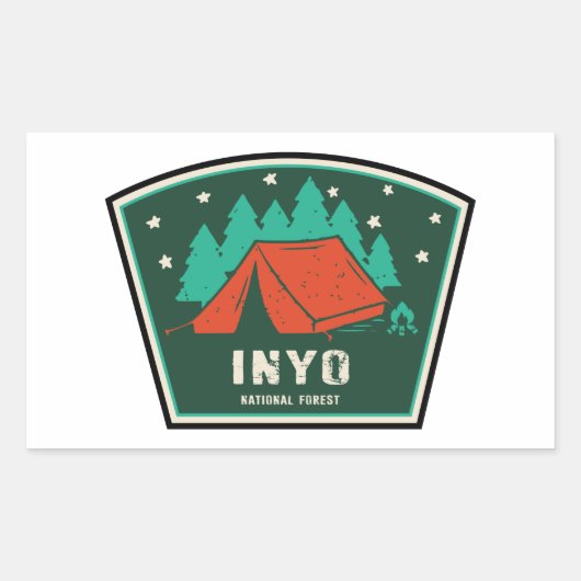 Inyo National Forest Camping Rechthoekige Sticker (Voorkant)