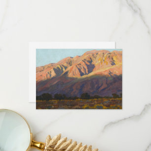 Inyo Range at Sunset, Lone Pine by Maynard Dixon Bedankkaart