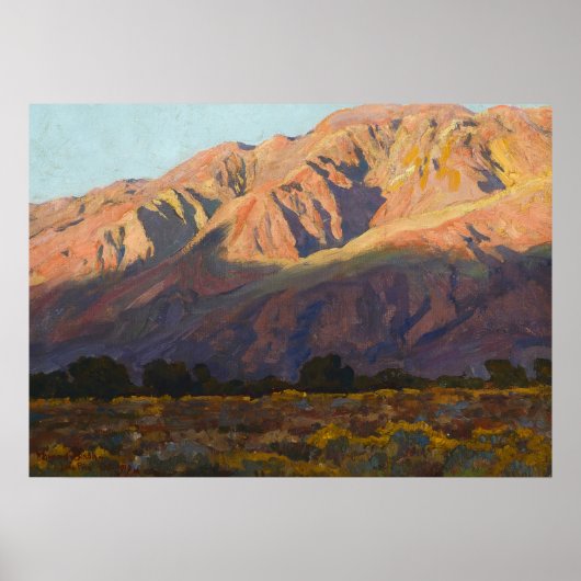 Inyo Range at Sunset, Lone Pine by Maynard Dixon Poster (Voorkant)