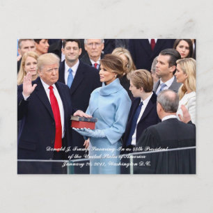 Inzoeking van de 45e President Donald Trump Briefkaart