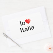 Io amo Italia Rechthoekige Sticker (Envelop)