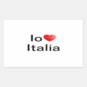 Io amo Italia Rechthoekige Sticker
