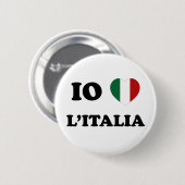 Io Amo Italia Ronde Button 5,7 Cm (Voorkant /achterkant)
