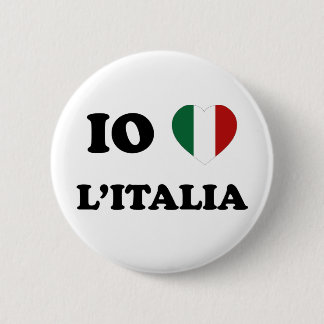 Io Amo Italia Ronde Button 5,7 Cm