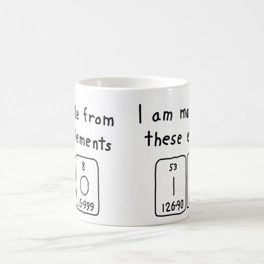 Io periodieke lijstnaam mok (Center)