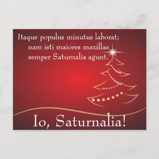 Io Saturnalia citaat van Petronius Uitnodiging Briefkaart
