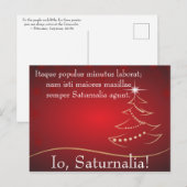 Io Saturnalia citaat van Petronius Uitnodiging Briefkaart (Voorkant / Achterkant)