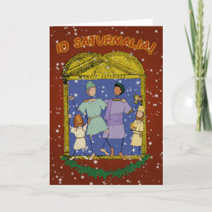 Io Saturnalia ! Faire-part plié