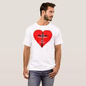 IOATNO Red Heart en Cross T-shirt (Voorkant volledig)