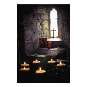 Iona Abbey Candles Foto Afdruk