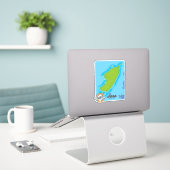 Iona Schotland kaart Sticker (Laptop op bureau)