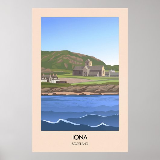 Iona Schotland Reisposter Poster (Voorkant)