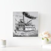 Ione Steam Boat the Hidden side Vierkante Klok (Huis)