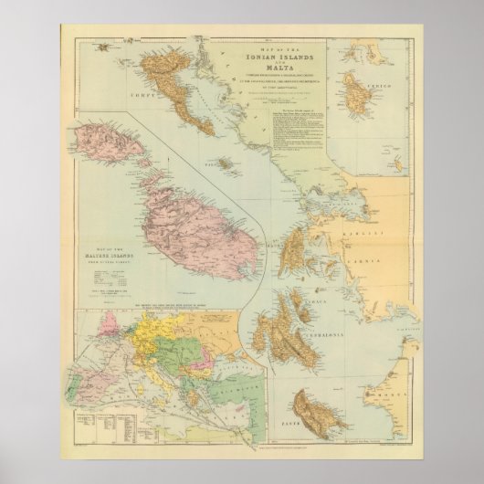 Ionische eilanden, Malta Poster (Voorkant)