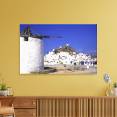 Ios, Griekenland. De prachtige en knapperige, witt Canvas Afdruk (Insitu (Woonkamer))
