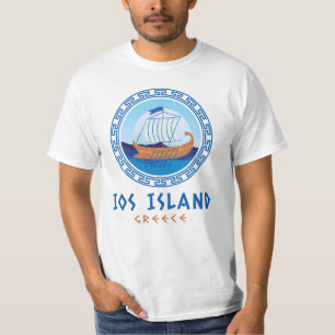 IOS, Griekenland Grieks scheepsontwerp Mannen T-shirt